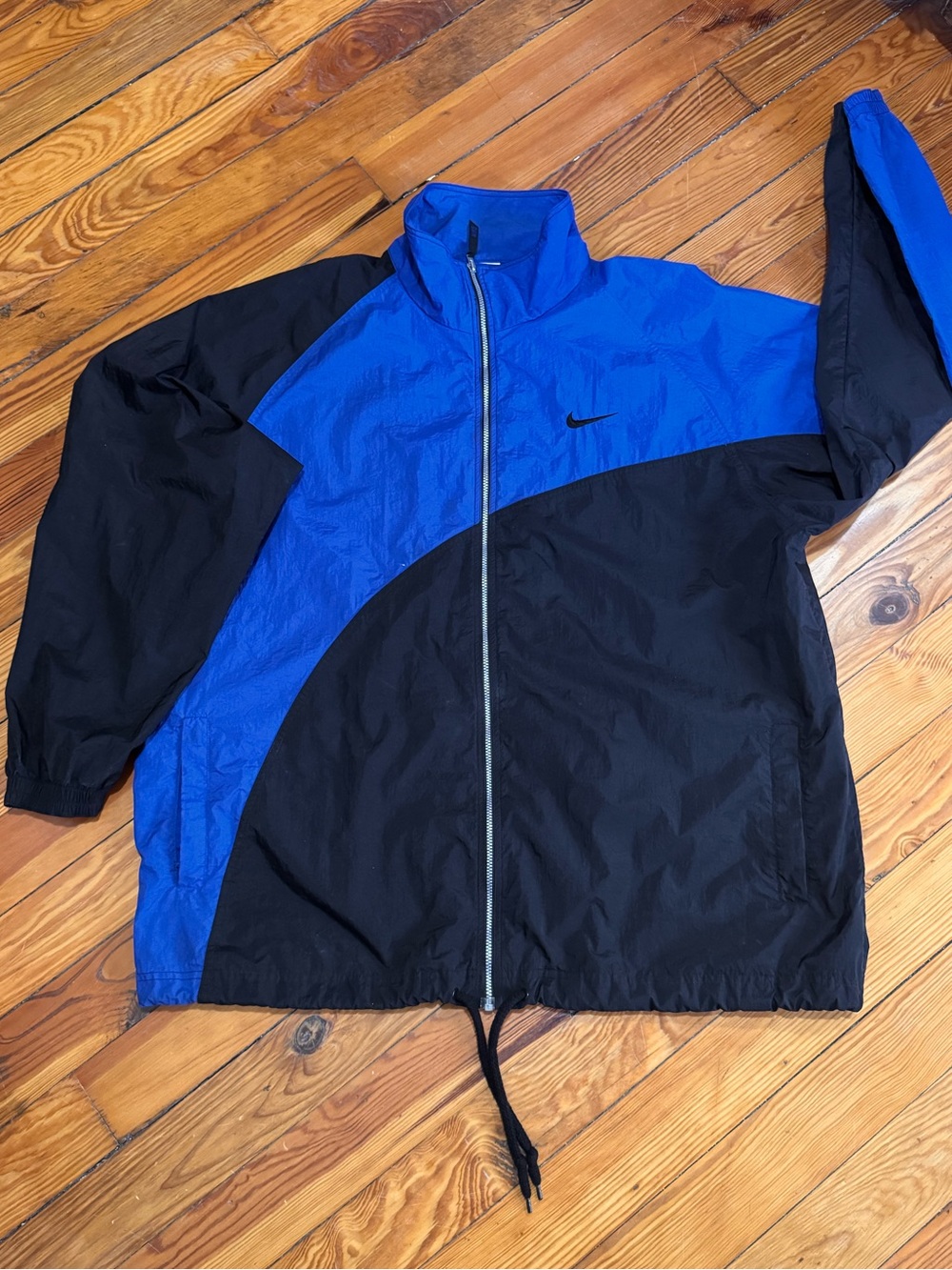 Vintage Nike Men's Royal Blue Windbreaker Jacket